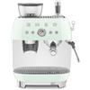 SMEG COFFEE MACHINE ESPRESSO MANUAL RETRO-STYLE PASTEL GREEN EGF03PGEU