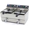 Maxima Friggitrice - 2 x 13L - 2 Cestelli - con Rubinetto di Scarico