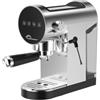 LITTLE BALANCE 3034 Digitale Expresso Inox Macchina per caffè espresso con Montalatte per Cappuccini, Macchina da caffè 20 bar, Serbatoio rimovibile 0,9 l, Ultra compatto, Touch Screen 1360 W, Tutto