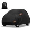 X AUTOHAUX Smart Fortwo 2007-2019 PU 210D copertura auto con cerniera porta impermeabile, antivento, protezione da sole, pioggia, neve