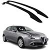 OMAC Alluminio Rail Tetto Relingträger per Alfa Romeo Giulietta 2010-2021 Nero