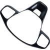 ACOLY Rivestimento per volante auto, protezione per volante in fibra di carbonio nero opaco, ricambio per Ford Edge 2020, Puma 2019, Fiesta 2017, Kuga 2020 2021