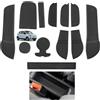 GAFAT Compatibili con Leapmotor T03 2027 2026 2025 2024 Tappetini Antiscivolo, Accessori Leap Motor T 03 EV Tappetino in Gomma per Console Centrale, Cuciture Porta, Lavabili (Nero)
