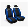 Rebeca Shop Coprisedili Anteriori Compatible con 500L, Tessuto Policotone, Made in Italy, Nome Auto Ricamato, (Nero/Blu Royal)