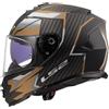 LS2, Casco Moto Integrale STORM II TRACKER Black Gold, 3XL