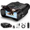 Relassy Binocolo Visione Notturna 4K HD, IR, 5X Zoom, 4000mAh, 32GB