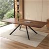 Merax Tavolo da pranzo allungabile, 160-200-240 x 90 cm, moderno tavolo da pranzo rettangolare per 6-10, guide extra larghe rinforzate, gambe in metallo, per sala da pranzo, cucina, soggiorno, colore