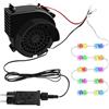 Kalolary Ventilatore d'Aria di Ricambio da 2,5 A per Oggetti gonfiabili, Ventilatore Gonfiabile con Adattatore da 12 V/3 A e 10 luci LED variabili Colorate per Decorazioni gonfiabili all'aperto