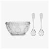 BACI MILANO SET INSALATIERA/POSATE TRASPARENTI ACRILICO BAROQUE/ROCK
