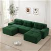 SACOOL Cloud - Divano modulare a forma di U, 3 posti, colore: Verde