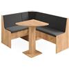 Vicco Gruppo panca ad angolo Ramon, Rovere dorato, 137.6 x 92.8 cm | con tavolo ad angolo