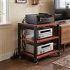 YDEHUEAD Mobile HiFi a 4 Ripiani per Giradischi e Componenti Audio - Supporto Multimediale Verticale con Struttura Robusta, Rack Stereo perfetto per Vinili, Console Gaming e Decoder, Design (C-3Y, 48cm)