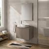 Inbagno Mobile bagno sospeso 60 cm Tortora con top per lavabo e 2 ante Linea Tierra
