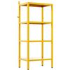 Brigros - Libreria Scaffale Metallico Fly 4 Ripiani 35x28x90 cm In Acciaio Laminato A Freddo, Verniciatura Epossidica Senape, Scaffale Salvaspazio Per Casa E Ufficio