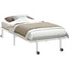 vidaXL Giroletto senza Materasso Pieghevole Bianco 90x200 cm Acciaio