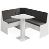 Vicco Gruppo panca ad angolo Ramon, Bianco, 60 x 60 cm | con tavolo angolare