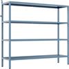 Brigros - Libreria Scaffale Metallico Fly 4 Ripiani 100x28x90 cm In Acciaio Laminato A Freddo, Verniciatura Epossidica Ceruleo, Scaffale Multiuso Per Casa, Ufficio E Ripostiglio