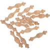 ABOOFAN 12 Pezzi Pilastri Romani in Legno Massello 7,5x1,8 Cm Terminali Decorativi per Mobili Pinnacoli Fai da Te per Arredamento Casa Interni ed Esterni