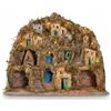 CHIANESE Presepe Napoletano Artigianale con Cascata Luci e Forno 70x60x60 cm Scenario Paesaggistico su Tre Livelli per Pastori 6-7 cm