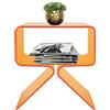 SHZICMY Tavolino in acrilico, moderno, trasparente, per camera da letto, soggiorno, 40 x 30 x 45 cm (arancione)