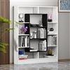 HOMIDEA VENUS Libreria - Scaffale per libri - Scaffale per ufficio/soggiorno dal design moderno (Bianco/Nero)