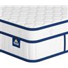 Brinlawb Materasso Ibrido 90x190 cm, Spessore 21 cm, 7 Zone a Molle Insacchettate, Reversibile 2 Durezze (Morbido & Rigido), Rivestimento Traspirante, Basso Trasferimento di Movimento per Sonno Calmo