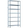 Brigros - Libreria Scaffale Metallico Fly 7 Ripiani 75x28x180 cm In Acciaio Laminato A Freddo, Verniciatura Epossidica Ceruleo, Scaffale Multiuso Per Casa, Ufficio, Garage E Ripostiglio