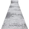 rugsx Passatoia Structural MEFE per cucina, corridoio, soggiorno, robusto, moderno, due livelli di pile Grigio 120x300 cm