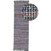 carpetfine Tappeto a tessitura Kilim Chindi passatoia nero 75x200 cm | Tappeto moderno per soggiorno e camera da letto