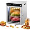 ZLXHFFH Essiccatore Alimentare a 12 Vassoi, Macchina per Essiccare Frutta in Acciaio Inox con Vassoi Rotanti a 360°, 800W Digitale, Temperatura Regolabile 30-90°C e Timer 1-24H per Frutta, Carne, Erbe