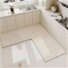 GGoty Tappeto da cucina antiscivolo, tappetino angolare angolare a forma di L, assorbente, ad asciugatura rapida, tappetino impermeabile per bagno, lavanderia (colore: K, 80 x 80 x 45 cm)
