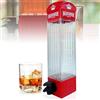 Generico Dispenser per bevande spillatore in plasticada 1 litro con rubinetto, erogatore di acqua aromatizzata alcolici e anacolici per barbecue, picnic, festa ed eventi a forma di cabina telefonica Londinese