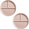 Hoshisea 2 Pezzi Piatti da pranzo Ceramic, Piatti Snack Con Scomparti,Piatto in Ceramica Bambini, Per Pasti Divisi, Feste, Snack, Insalate, Dessert（Khaki）