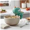 Faticenic Mini Ventola Per Raffreddare Alimenti, Mini Ventola A Clip Regolabile A 3 Velocità Per Tazza E Ciotola - Ventole Di Design Simpatico Dinosauro Ricaricabili Tramite USB, Verde, Raffreddante, Per Tagli