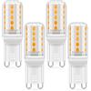A.bigwhale G9 Lampadine LED, 4 Pezzi Luce Bianca Calda 3W Equivalente 40-50W Lampada Alogen, Lampadine G9 LED Luce 560LM per Soggiorni Camere da Letto, 220-240V Angolo a fascio 360 °, Non Dimmerabile
