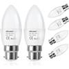 DiCUNO ProOE Lampadina LED B22 C37, 6W Equiv. 40W, 5000K, 410lm, 6 Pezzi