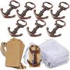 Amajoy 30 pezzi apribottiglie scheletro nautico con ancoraggio nautico con borsa bianca trasparente e biglietto per bomboniere e decorazioni regalo regalo baby shower