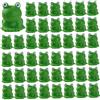 Hilai Mini Rane 200 Pezzi Mini Rane in Resina Impermeabili Simpatiche Figurine di Fai da Te Resistenti allo sbiadimento Giocattolo Rana da Tavolo per Giardino paesaggistico Muschio 0, 7x0, 6 in Verde