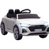 AIYAPLAY Auto elettrica bambini 12V Audi Q8 per 3-4 anni Bianca