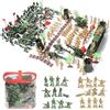 Jorzer Set di giocattoli della Seconda Guerra Mondiale Il set da gioco realistico per uomini dell'esercito armato fai-da-te include soldatini, carri armati, caserme e altre action figure pratiche per lo