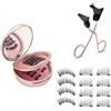 XFSRG 3 Paia Ciglia Magnetiche Finte Effetto Naturale con Applicatore Naturali Ciglia Magnetiche Riutilizzabili Set Trucco Occhi Donna (Rosa)