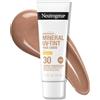Neutrogena Purescreen+ Tinted Sunscreen for Face with SPF 30, Broad Spectrum Mineral Sunscreen with Zinc Oxide and Vitamin E, Water Resistant, Fragrance Free, Medium, 1.1 fl oz