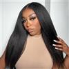 Zealady Parrucca Donna Capelli Veri Umani Yaki Straight U part Wig Human Hair Wigs 180% Density Parrucca Nera Liscia 20 Pollici(50cm)
