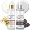 ZCAYJR Siero Coreano Esfoliante Al Riso,Peel Shot Glow Rice Ampoule Duo, Esfoliante Riso Bianco & Nero, Delicato scrub viso per la rimozione di cellule morte della pelle e punti neri, 100ML*2Pack