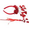 LIFKOME Cerchietto Cuore Glitterato Rosso in Plastica per Festa degli Innamorati | Set 1 Pezzo, Leggero e Comodo da Indossare, per Feste Speciali e Compleanni, Stile Romantico