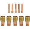 MEYZJRC Torcia Industriale Tig Saldatrice Ugello Collettore Corpo Collet Colletto a Ottone E Rame per Ricambi E Sostituzioni Rapide Compatibile con Wp17 Wp18