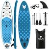 Fuxtec FUXLIFE by FUXTEC SUP Board FX-SUP320eco grigio | Stand Up Paddle Board gonfiabile | 320 cm | 150 kg | Set con pompa e 3 pinne blau