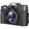 INF Fotocamera Digitale CDR10 - Registrazione Video 5K, Foto 75MP, Obiettivo Grandangolare 52mm, Schermo Ribaltabile 180°, WiFi Nero