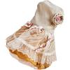 BESPORTBLE Abito in Satin Oro con Gonna in Rete Morbida e Confortevole, Vestito Adorabile per Feste e Vacanze, per Animali Domestici Piccoli