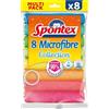 SPONTEX - Collezione in microfibra - Microfibre multiuso - 8 microfibre
